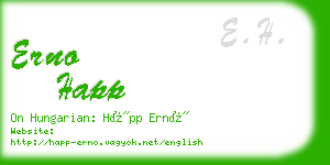 erno happ business card